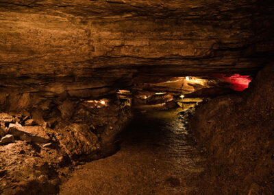 Water running through the cavern